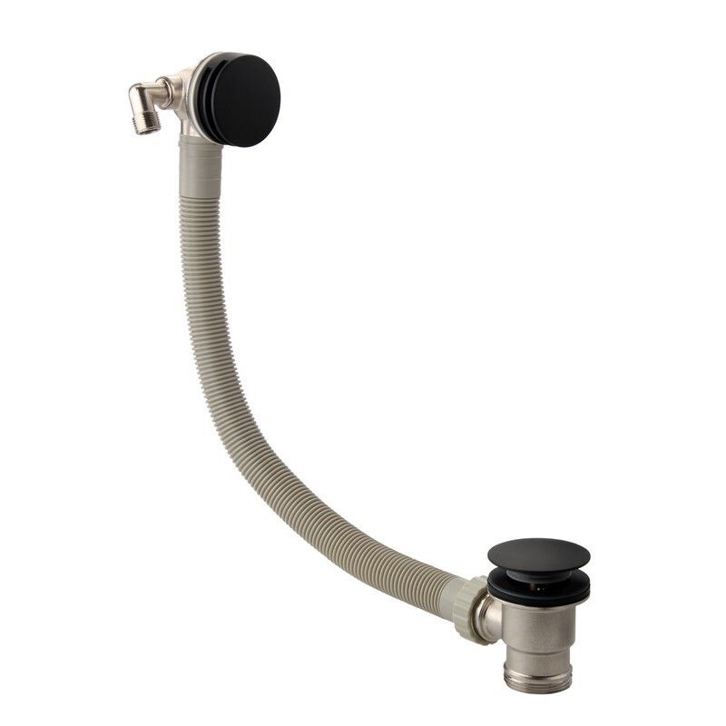 Nordic Matt Black OverFlow Bath Filler/Waste