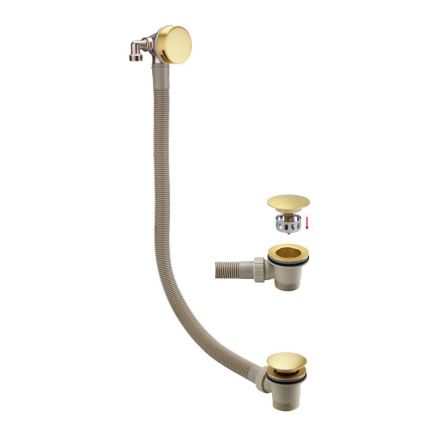 Nordic Brushed Brass OverFlow Bath Filler/Waste