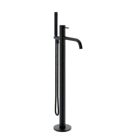 Nordic Artist, Floor Mounted Matt Black Bath Filler
