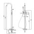Nordic Artist, Floor Mounted Chrome Bath Filler