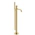 Nordic Artist, Floor Mounted Brushed Brass Bath Filler