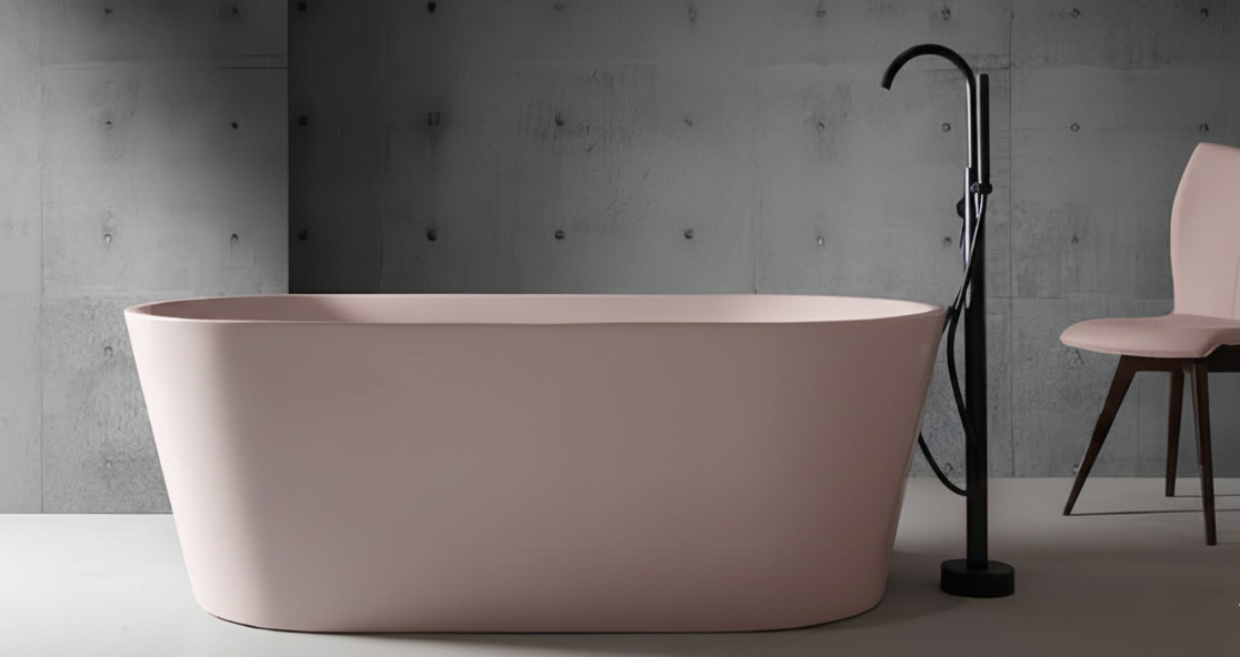Dusky Rose Whirlpool Bath